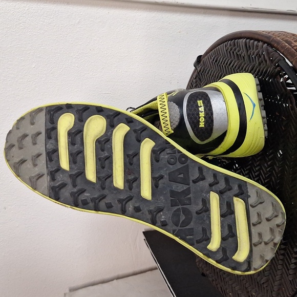 Rare Hoka One One Mens Size 11 Rapa Nui 2 Running Trail Shoes Black Neon Green main image 7